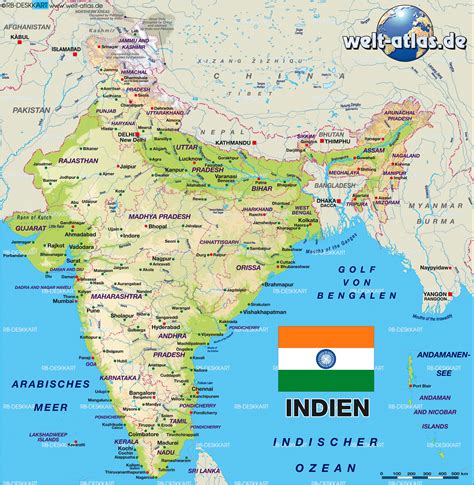 indien karte atlas